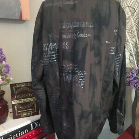 Signum Size L Cotton Script Long Sleeve Shirt - Picture 6 of 12